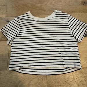 Cotton On Kids Black and White Striped Tee